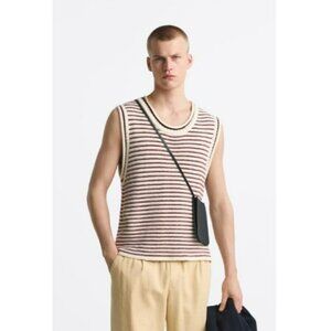 2/$30 Zara Relaxed Crew Neck Vest Size Medium‎